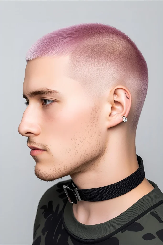 10. The Colored Buzz CutWhy stop at a cut? A buzz cut is the perfect foundation for bold color. Whether it’s a platinum bleach, a pastel hue, or a vibrant, full-coverage color, adding a shade to your buzz cut instantly makes it a fashion-forward, head-turning look.