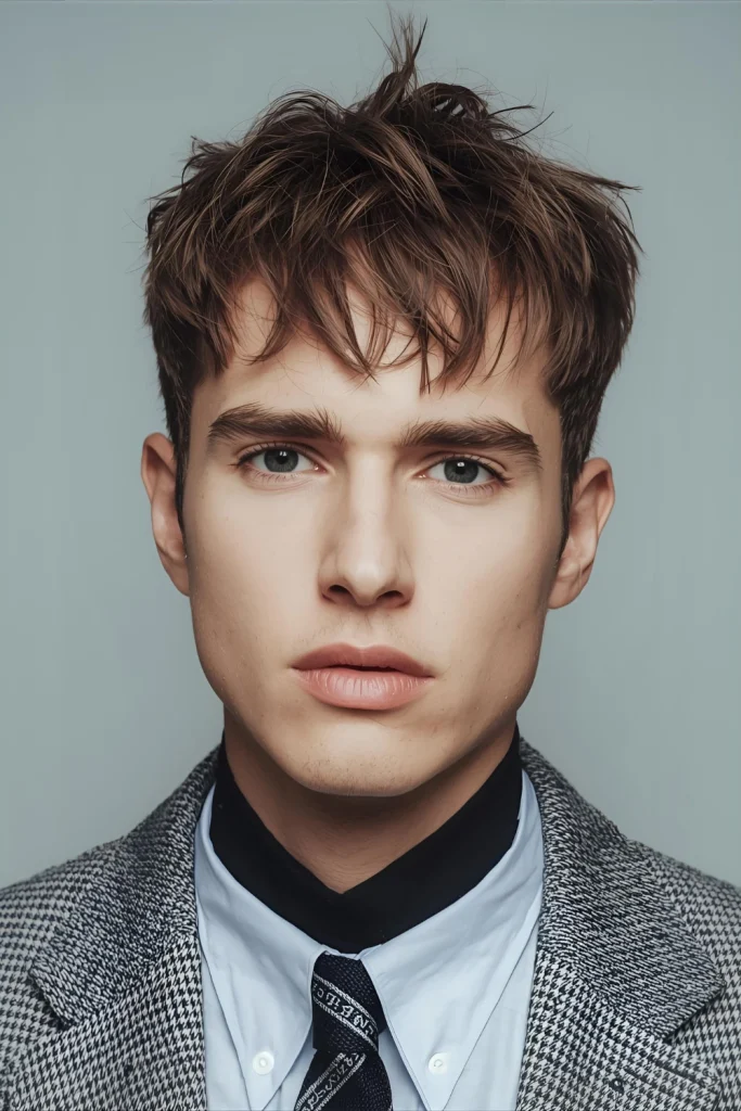 Anti-Fashion Textured CropThis style embraces punk's "anti-fashion" philosophy through deliberately messy, uneven texture that appears completely unstudied—though achieving the perfect "imperfect" look requires considerable skill and the right texturizing products.