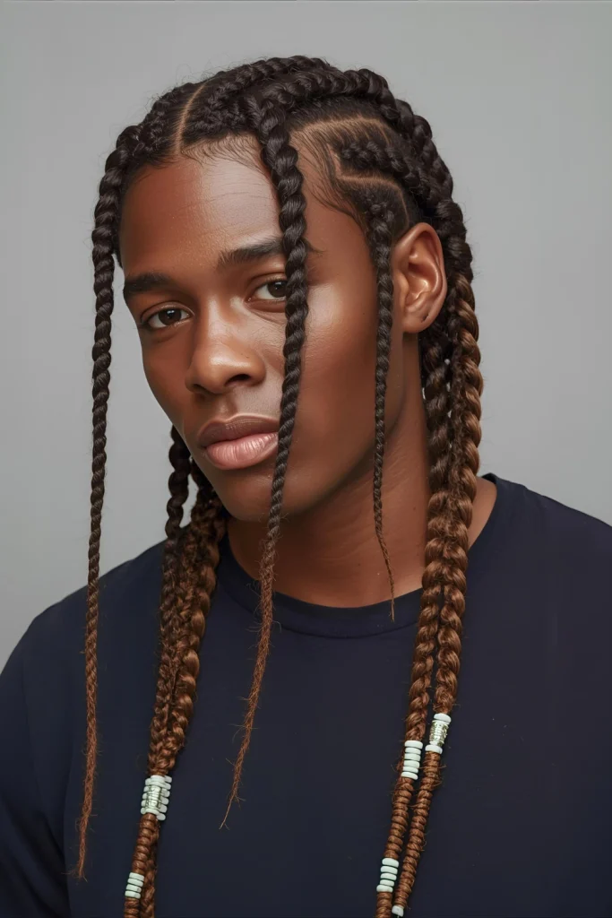 Combination Braids with Beaded EndsMix different braiding techniques in one style, adding lightweight beads at the ends for movement and personal expression.