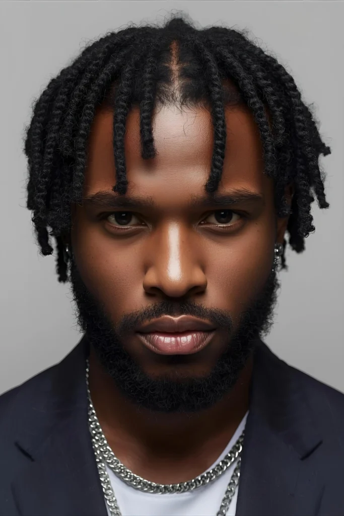 Combination Twists and Faux LocsCreate texture variation by combining traditional twists with faux locs throughout your style. This hybrid approach offers visual depth and extended wear time.