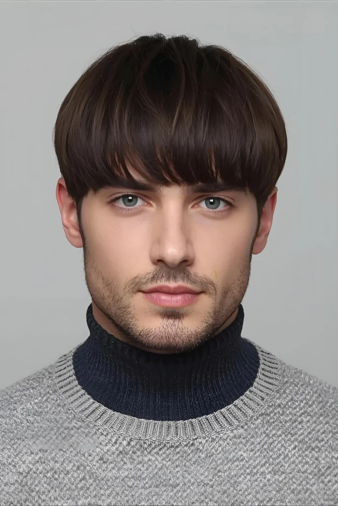 Curtain Bangs with Natural Part The center part works with your hair’s natural growth pattern, while the bangs frame your face with minimal styling required.