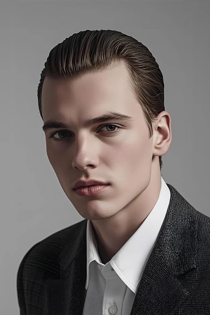 Deconstructed Slick BackTake the sophisticated slicked-back style and deliberately mess it up. Pieces fall out of place, texture breaks up the smoothness, and the overall effect is someone who knows the rules but chooses to break them.