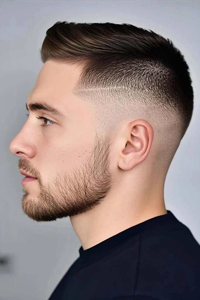 Disconnected Undercut Maximum impact comes from stark contrast between slightly longer top and completely shaved sides.