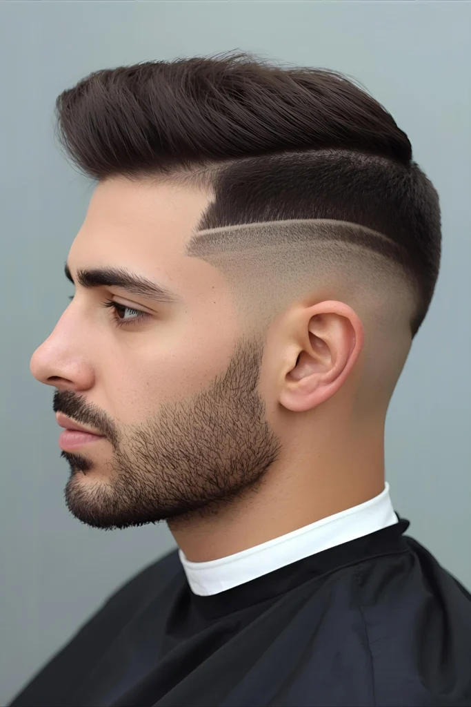 Fade with Hard Part

Add sharp definition to any fade with a clean, razor-sharp part shaved into the style. This detail elevates simple cuts to professional level.