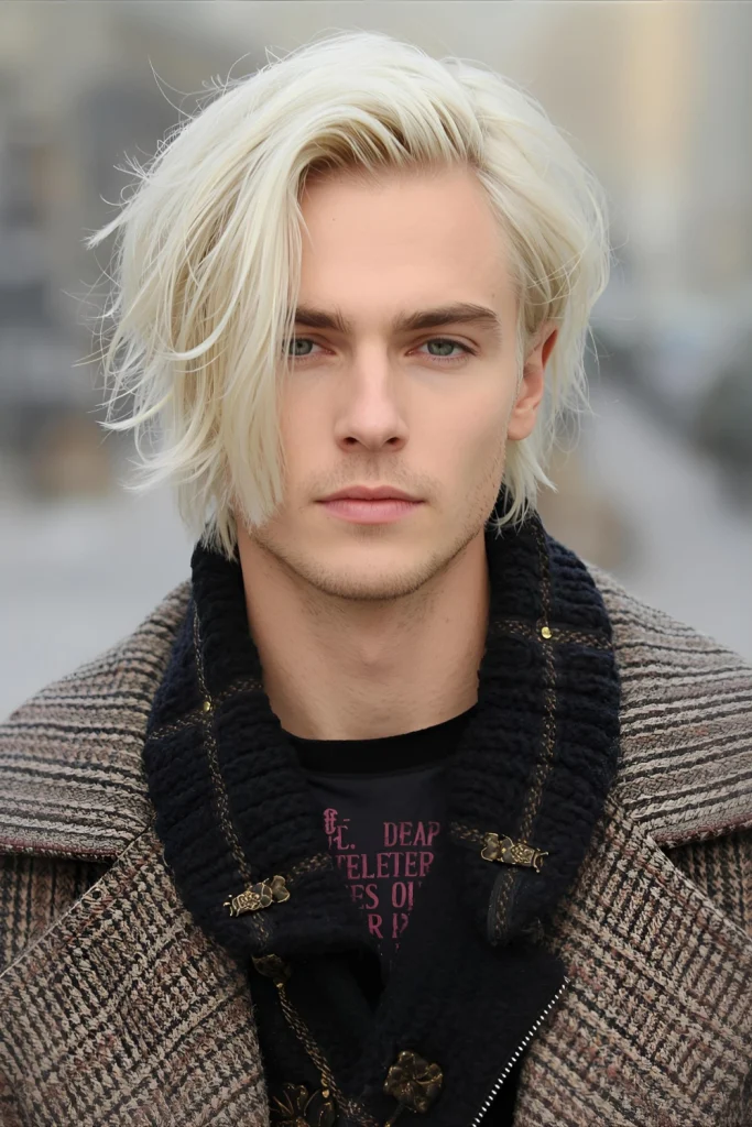 Frosted Layers with Face Frame Strategic face-framing layers in platinum blonde brighten winter-pale complexions beautifully.