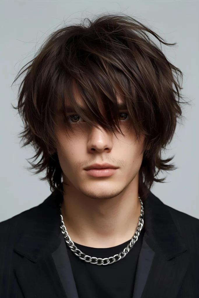Grunge Shag with Heavy Bangs