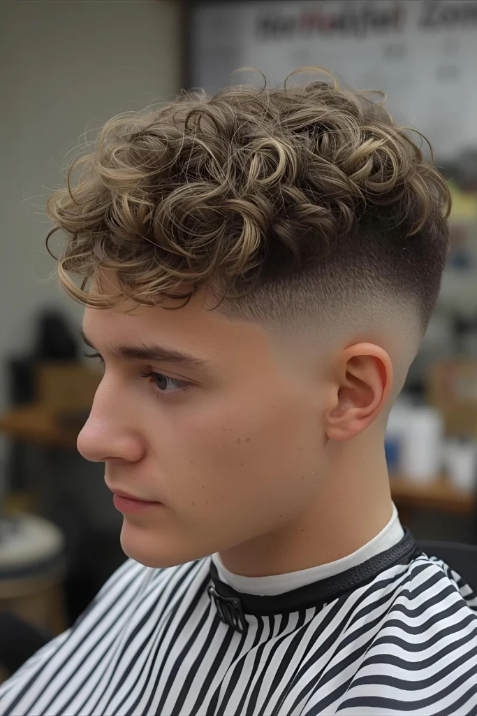 Low Taper with Shoulder-Length CurlsEmbrace longer styles with a subtle low taper that provides structure while allowing your curls to flow freely—perfect for spring's carefree energy.