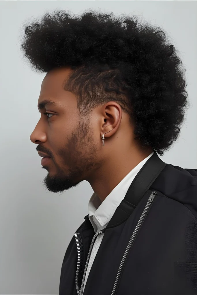 Modern Afro Mullet The business-in-front-party-in-back ethos gets an Afro update with textured layers that create a stylish, contemporary version of this rebellious cut.