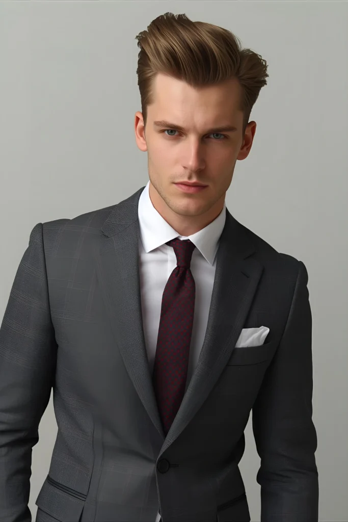 Modern Pompadour Edgar Combine retro inspiration with contemporary structure for a style that’s both fashionable and professional.