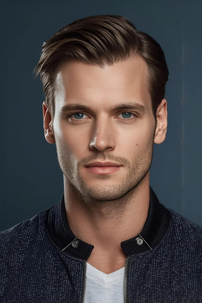 Natural Comb Over This style follows your hair’s natural growth direction, making morning styling quick and effortless.