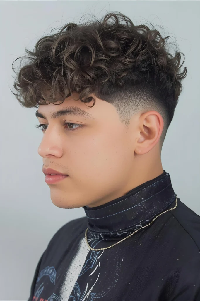 Natural Curly Crop For men with curly hair, this cut celebrates natural texture while keeping length manageable. The curls fall into place naturally with just a leave-in conditioner.