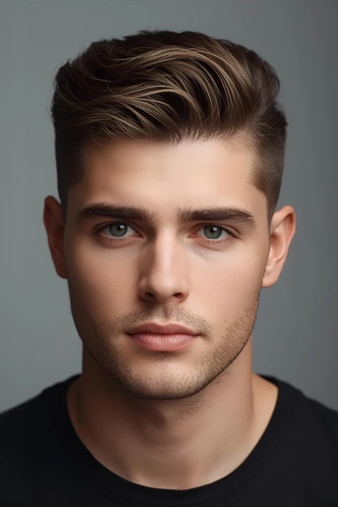 Shadow Fade with OutlineA subtle shadow of hair creates soft dimension, while a sharp outline keeps the look clean and intentional.
