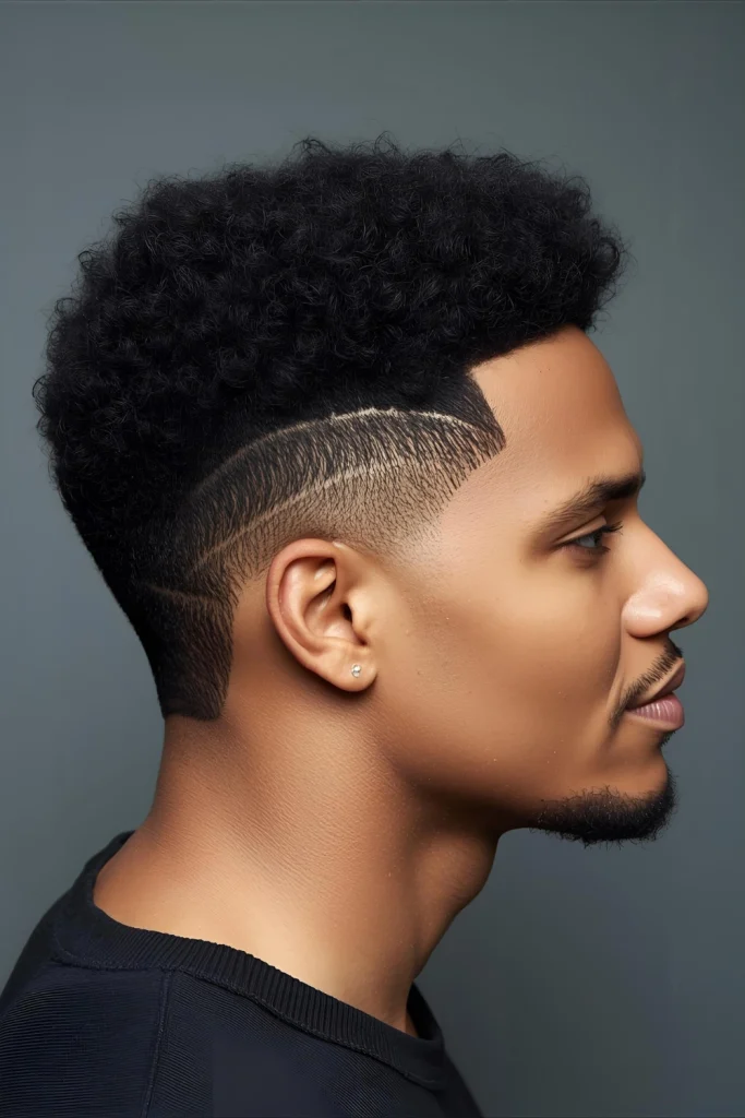 Short Afro with Tapered Outline Natural texture is celebrated in a closely cropped afro that's perfectly shaped with a clean, tapered outline.