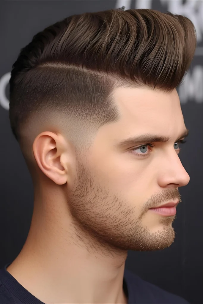 Short Pompadour with Fade

Classic volume meets modern comfort with this shorter pompadour that's easier to maintain in summer humidity.