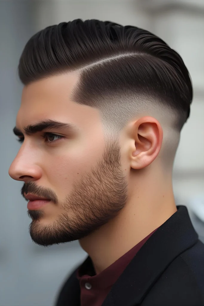 Slicked Back Undercut

Short enough to be manageable but long enough to slick back, this style uses product to create a polished, sophisticated look with plenty of attitude.