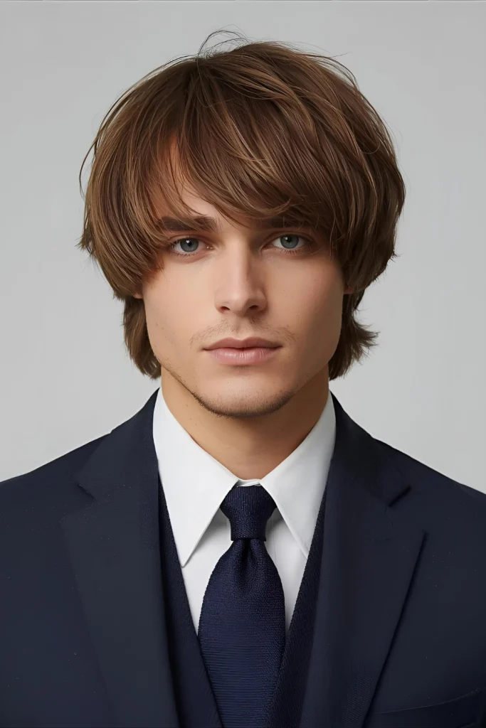 Soft Fringe Edgar A textured, softer fringe replaces the sharp boxy top, creating a more approachable version that still maintains professional standards.