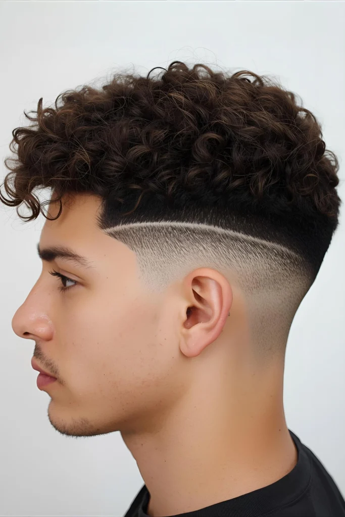 Taper with Mixed Curl PatternsCelebrate your unique texture by working with your natural curl variations, supported by a clean taper that provides unity.