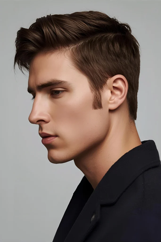 Textured taper fade men — textured fringe with tapered sides 2026