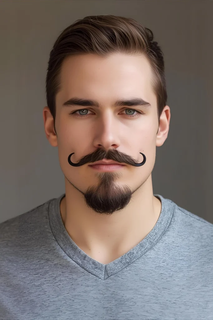 The Anchor Goatee A stylish and sophisticated variation that combines a soul patch extending downward to form the anchor shape, with the mustache creating the top crossbar. This style narrows tow