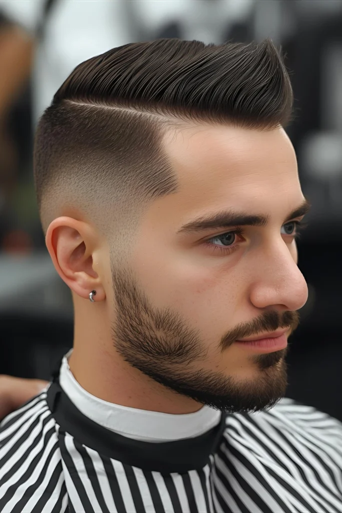 The Blow Out with Taper and Line Up

A crisp, clean line up completes the look, framing the face and adding the final touch of barbering precision.