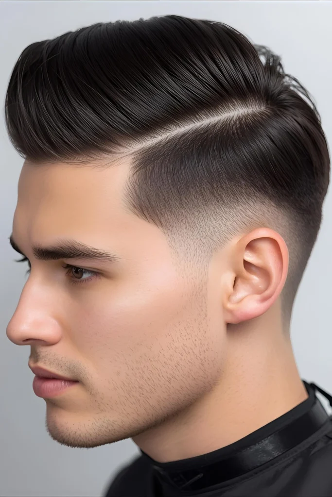 The Brush UpClean, geometric, and modern. This style involves cutting hair to a uniform length and styling it straight up for a bold, fashion-forward appearance.