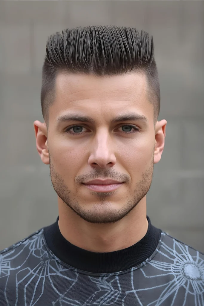 The Brush Up

Cut to a uniform length and styled straight up, the brush up creates instant height and volume. This geometric style is perfect for making the most of what you have