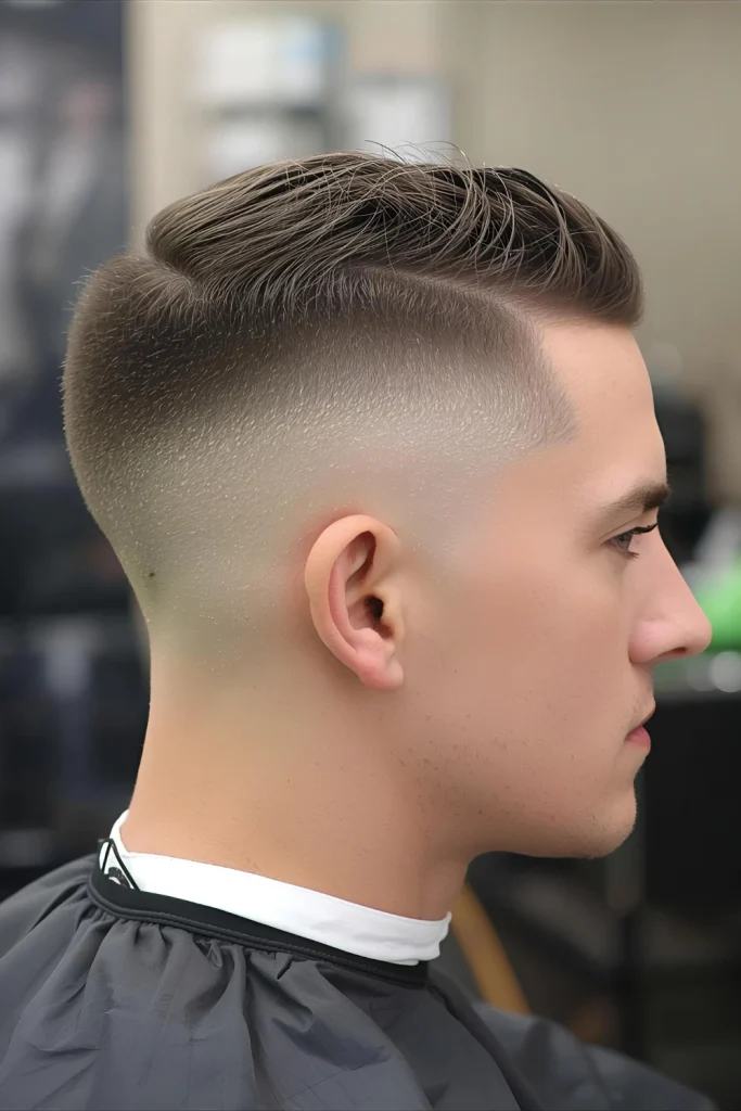The Burst Fade Buzz CutThe burst fade follows the natural curve of your hairline around the ear, creating a "bursting" effect. When applied to a buzz cut, it adds a unique, barber-approved detail that shows a deep understanding of contemporary style.