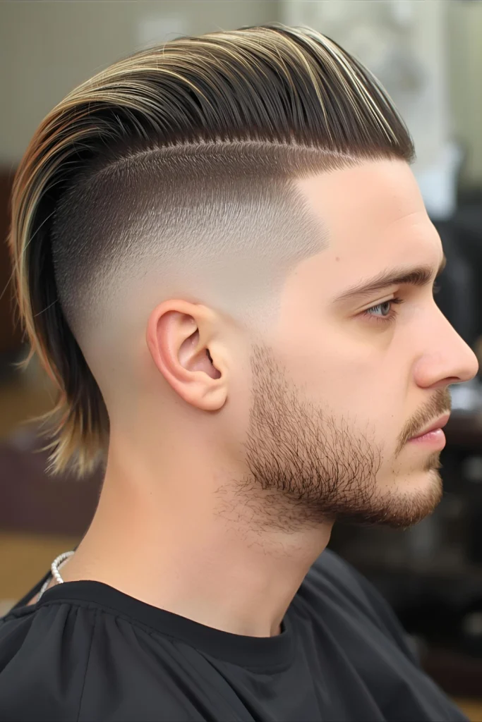 The Colored Mullet with Taper

Add personality with strategic color placement, whether it's subtle highlights, bold all-over color, or creative tips in the back section.