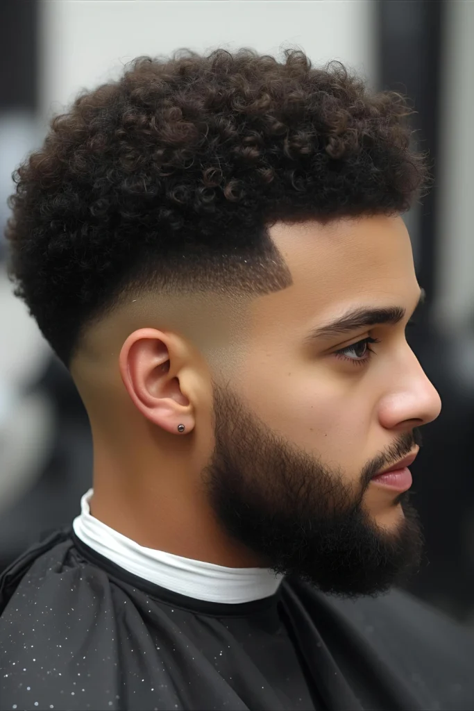 The Curly Fade

A perfect way to showcase and manage curly hair. The tight fade on the sides and back provides a clean contrast to the full, defined curls on top, creating a look that is both fresh and timeless.