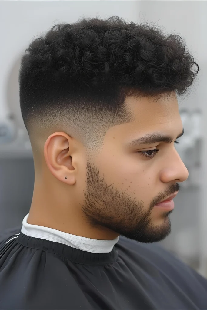 Textured taper fade men — clean neckline and sharp edges, tapered back 2026