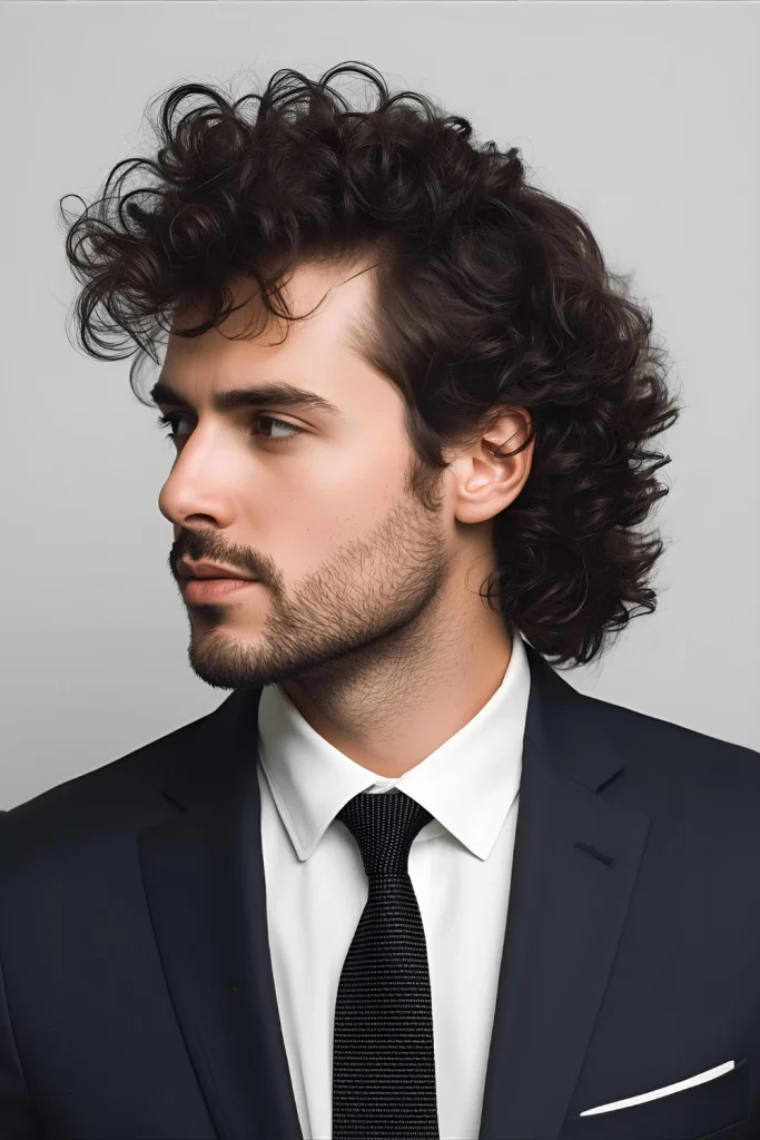 The Curly Mullet Business in the front, party in the back—curly edition. The modern curly mullet keeps the top and front manageable while letting the back grow into glorious, untamed curls. It's