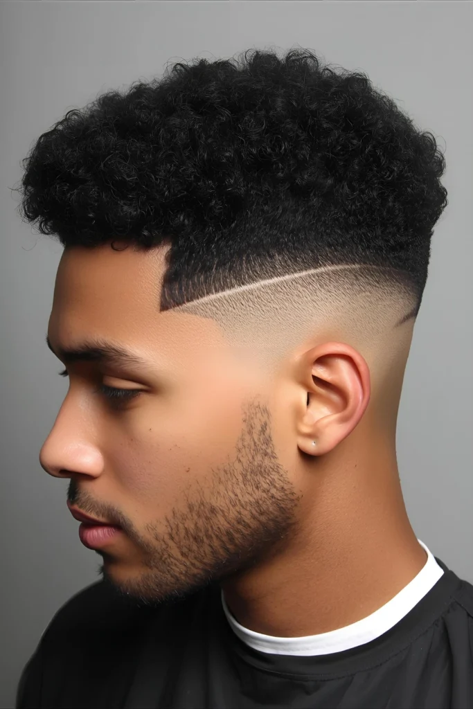 The Curly Undercut Maximum contrast, maximum impact. Completely shaved sides paired with a full, curly top creates a striking look that highlights your texture.