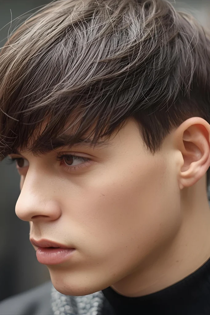 The French Crop Characterized by its heavy, textured fringe that sits across the forehead, the French crop is effortlessly cool. It's low-maintenance yet always looks intentional, working particu