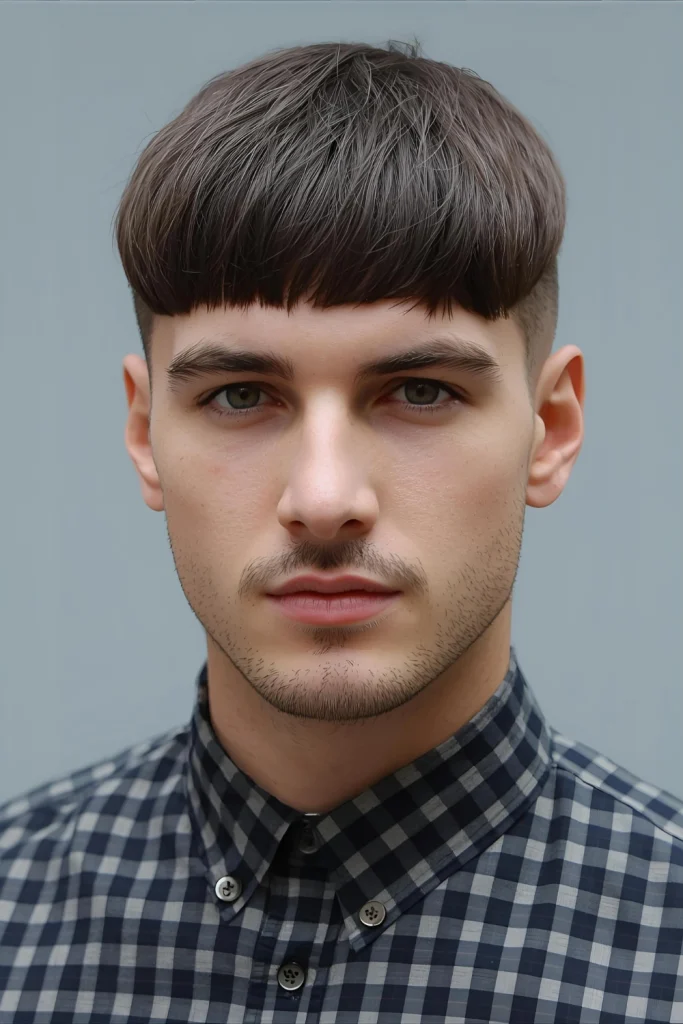 The French Crop with a Fringe

Similar to the textured crop but with a slightly heavier, blunt fringe that sits across the forehead. It’s a very cool, European-inspired look that’s both simple and stylish.