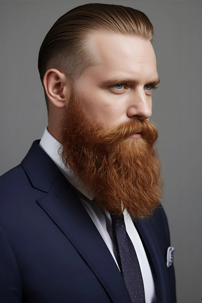 The Ginger Ducktail As the name suggests, this style is tapered to a point at the chin, resembling a duck's tail. It's a refined take on the long beard that combines length with precise grooming.