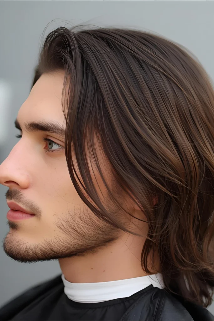 The Long Top with Burst FadeEmbrace length while keeping it modern. This style pairs flowing hair on top with a burst fade that follows your natural hairline around the ears for a custom barbered look.