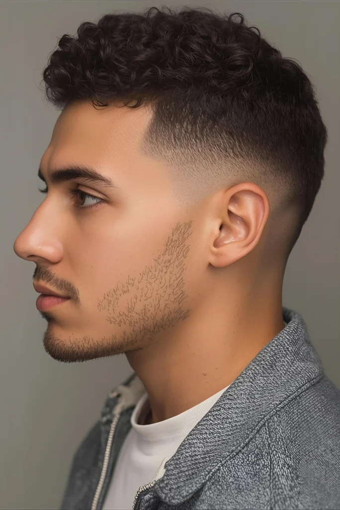 The Low Fade

For a more subtle and sophisticated look, the low fade starts its taper just above the ears. This keeps more hair on the sides, creating a clean outline while letting your curls take center stage.