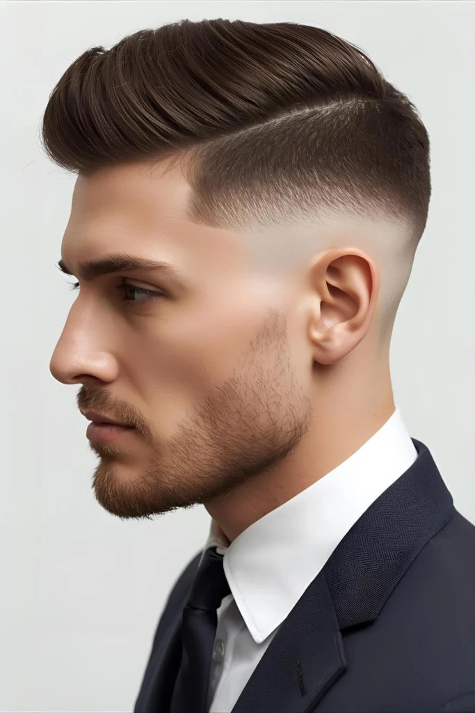 The Medium Fade

A versatile and balanced option. The medium fade begins around the middle of the head, offering a softer transition from short to long. It’s a perfect, crowd-pleasing cut that works for any setting.