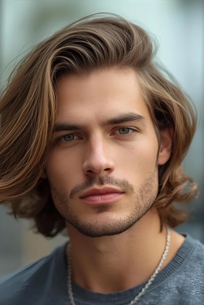 The Medium Length FlowLet your hair do its natural thing with this low-maintenance style that embraces length and movement without excessive styling.