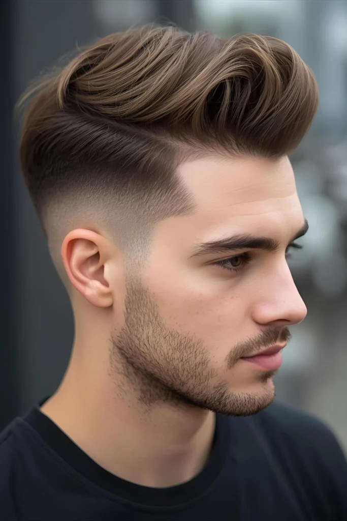 The Medium Length with Taper FadeCombine the freedom of medium length with the sharpness of a taper fade. The gradual shortening of hair on the sides creates a clean contrast that makes the top appear even more voluminous.