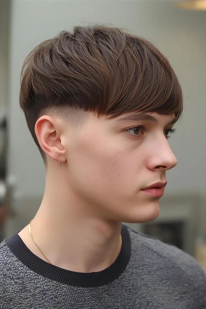The Modern Two-Block CutThe evolved two-block cut features softer blending between the short back/sides and longer top. The 2026 version uses textured layers and curtain bangs for a more natural, less severe transition between lengths.