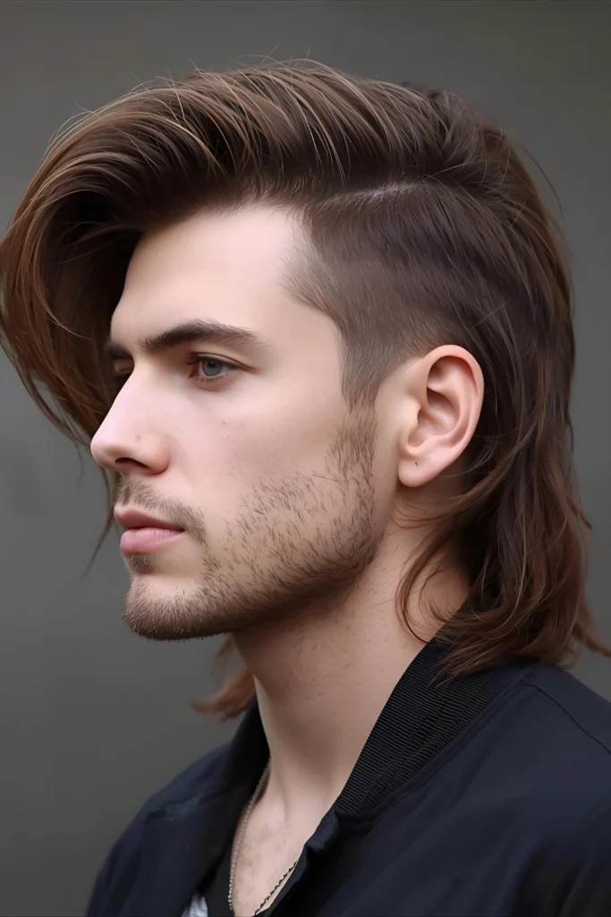 The Rocker Mullet with Temple Fade

Channel classic rock energy with plenty of volume and texture, updated with a modern temple fade for contemporary appeal.