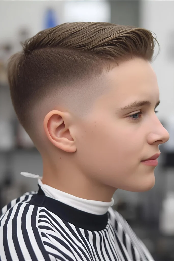 The Short Back and Sides

You can't go wrong with this timeless, clean cut. It's short and neat around the back and sides with a little more length on top. It’s the ultimate low-maintenance hairstyle for active kids.