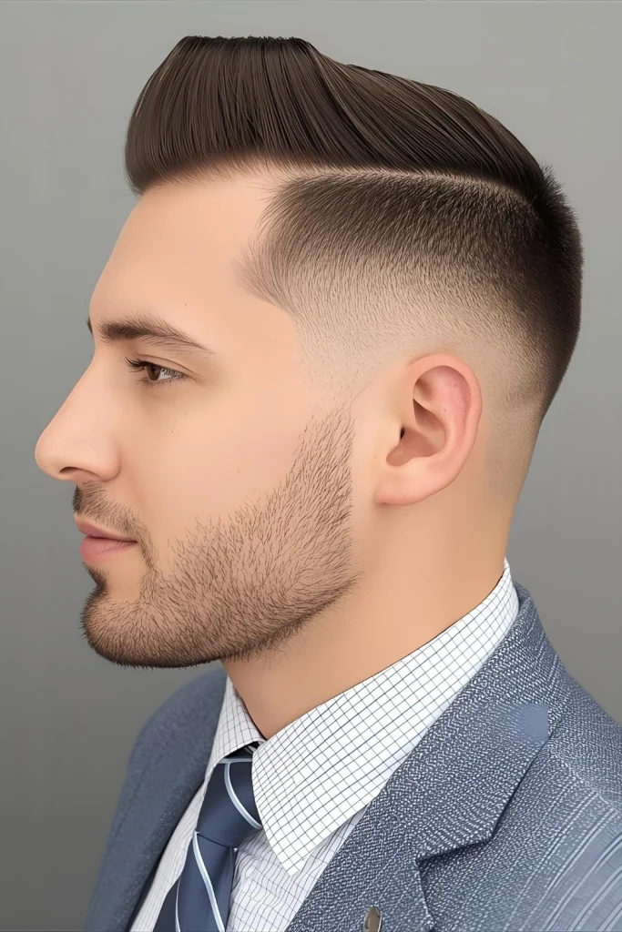 The Side-Parted Undercut

This style offers a sharp, sophisticated look. The sides are kept short, creating a clear disconnect from the longer, side-parted top. It’s a dapper cut that looks intentional and is easy to style with a bit of pomade.