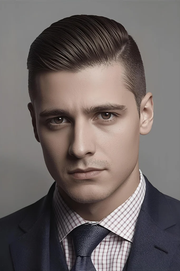 The Slicked-Back Look

If you have enough length, a slicked-back style is a powerful option. Using a light-hold pomade or gel, simply comb your damp hair back. It’s a sophisticated look that takes seconds to achieve.