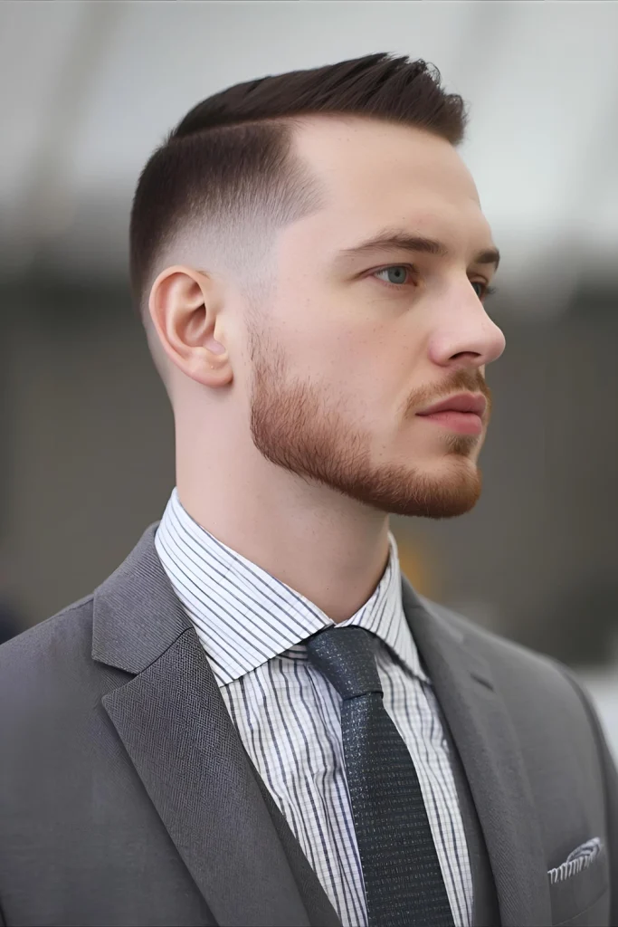 The Subtle Taper Edgar This office-friendly version features a gradual taper rather than a stark fade, creating a softer transition that's perfect for conservative workplaces while maintaining th