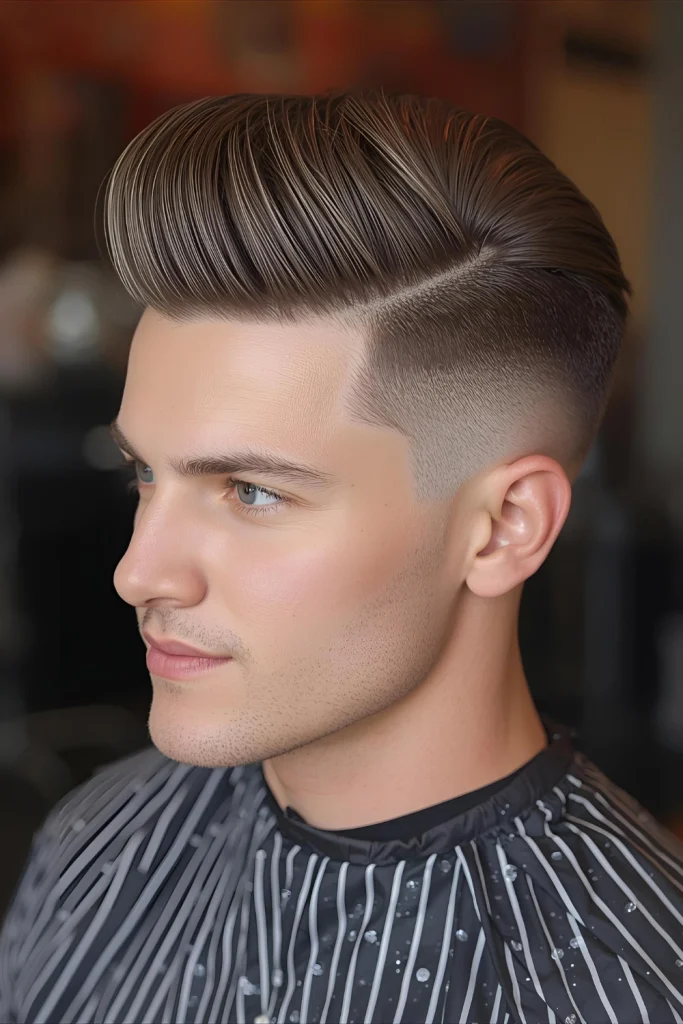 The Tapered Undone PompadourA softer alternative to a fade, a taper gradually shortens the hair on the sides and back, providing a clean foundation that lets the undone pomp on top truly shine without stark contrast.
