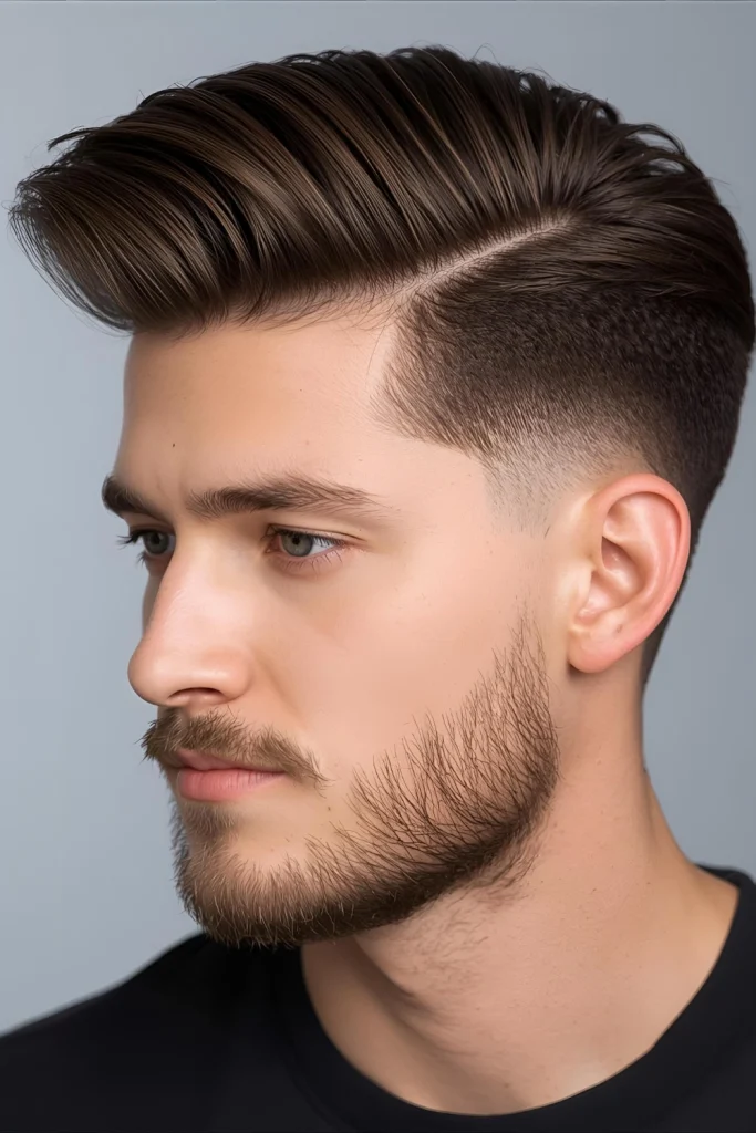 The Textured Comb Over Sweep longer hair to one side with plenty of texture and separation. The direction and movement help create the appearance of more volume.