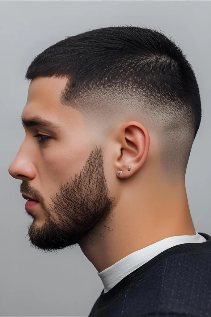 The Textured Crop Fade A player favorite for its perfect balance of style and functionality. The textured crop fade keeps hair short and manageable while the fade adds sharpness. It's low-mainten