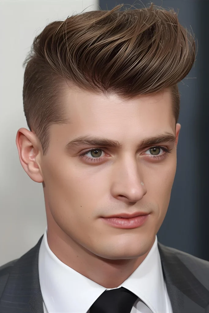 The Undone Pomp with Loose FringeAllow the front section to fall softly over the forehead for a more relaxed, approachable vibe. This style maintains the pompadour's volume but trades strict structure for a touch of nonchalant elegance.